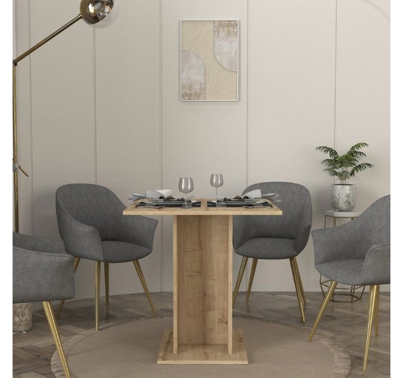 Τραπέζι Allos Megapap χρώμα sapphire oak 75x75x77εκ.