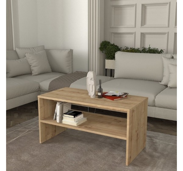 Τραπεζάκι σαλονιού Eleva Megapap χρώμα sapphire oak 90x44,6x46,4εκ.