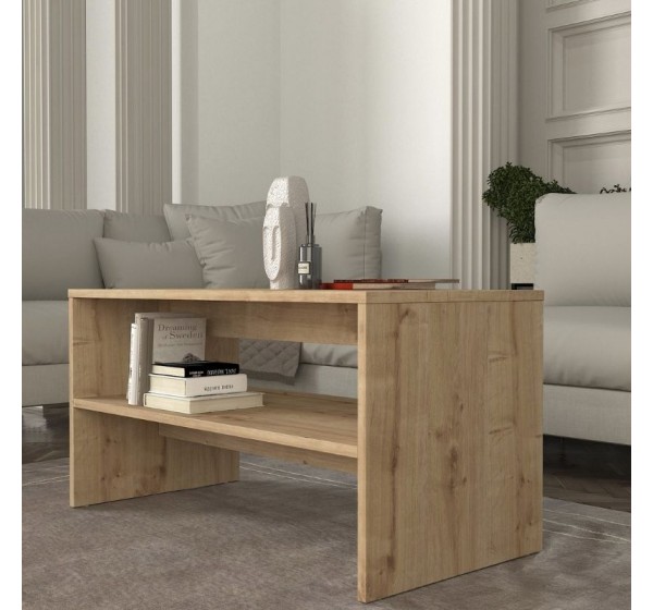 Τραπεζάκι σαλονιού Eleva Megapap χρώμα sapphire oak 90x44,6x46,4εκ.