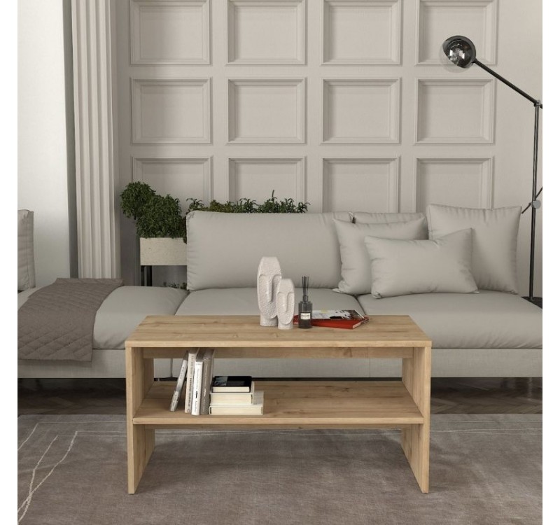 Τραπεζάκι σαλονιού Eleva Megapap χρώμα sapphire oak 90x44,6x46,4εκ.