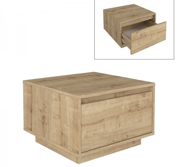 Τραπεζάκι σαλονιού Pura Megapap χρώμα sapphire oak 60x60x40εκ.