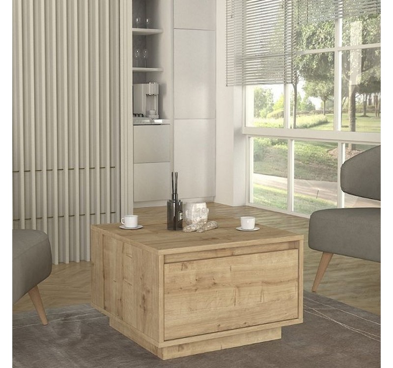 Τραπεζάκι σαλονιού Pura Megapap χρώμα sapphire oak 60x60x40εκ.