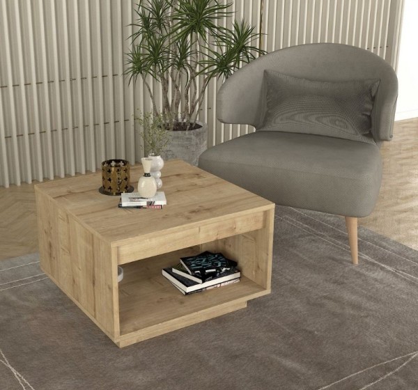 Τραπεζάκι σαλονιού Onda Megapap χρώμα sapphire oak 60x60x40εκ.