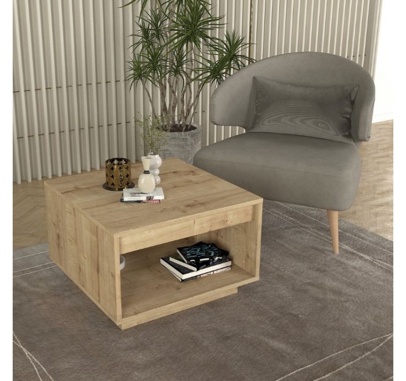 Τραπεζάκι σαλονιού Onda Megapap χρώμα sapphire oak 60x60x40εκ.