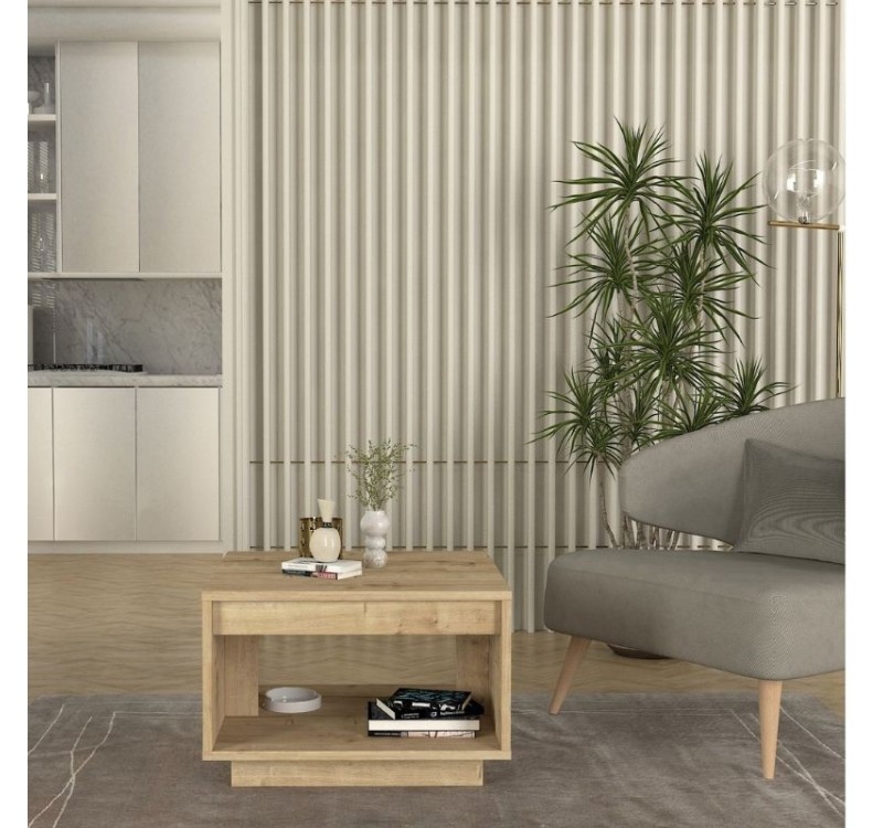 Τραπεζάκι σαλονιού Onda Megapap χρώμα sapphire oak 60x60x40εκ.