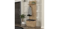 Έπιπλο εισόδου Track Megapap χρώμα sapphire oak 60x38,2x190εκ.