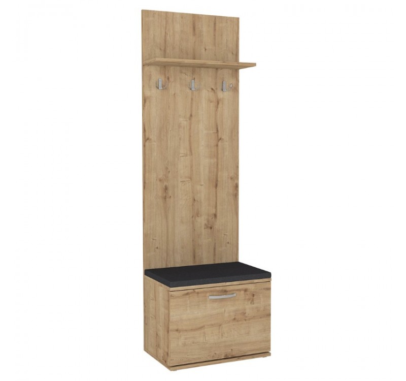 Έπιπλο εισόδου Track Megapap χρώμα sapphire oak 60x38,2x190εκ.
