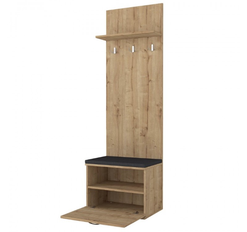 Έπιπλο εισόδου Track Megapap χρώμα sapphire oak 60x38,2x190εκ.
