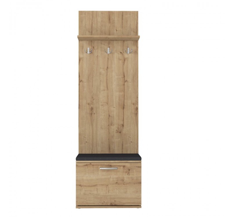 Έπιπλο εισόδου Track Megapap χρώμα sapphire oak 60x38,2x190εκ.
