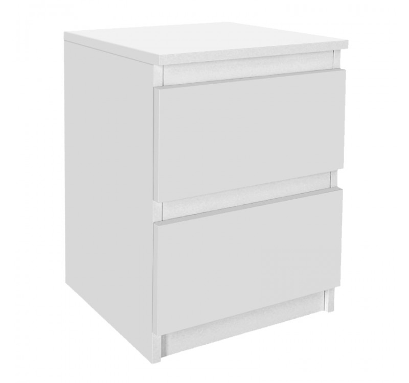 Κομοδίνο Breve Megapap χρώμα λευκό 39,8x41,8x55εκ.