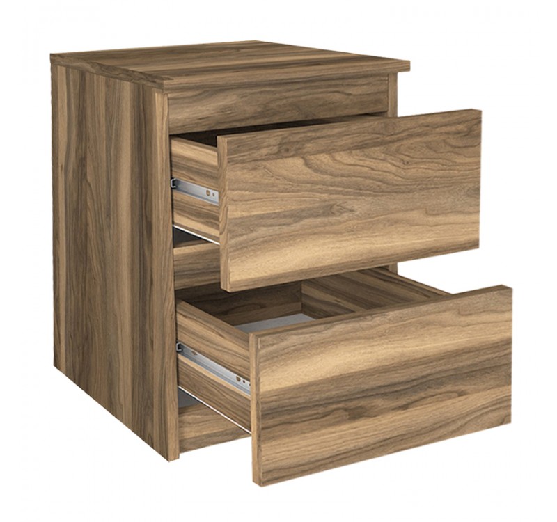 Κομοδίνο Breve Megapap χρώμα καρυδί 39,8x41,8x55εκ.