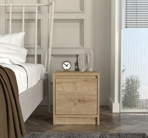 Κομοδίνο Conve Megapap χρώμα sapphire oak 40x35x45εκ.