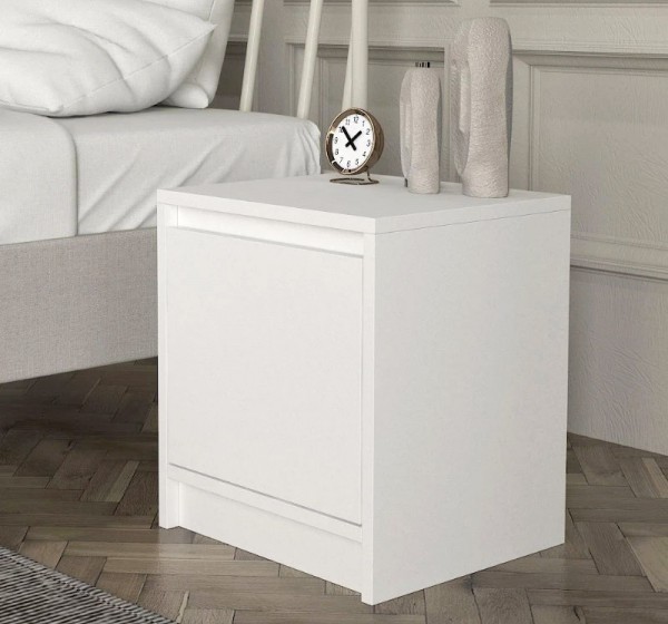 Κομοδίνο Conve Megapap χρώμα λευκό 40x35x45εκ.