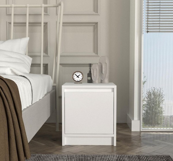 Κομοδίνο Conve Megapap χρώμα λευκό 40x35x45εκ.