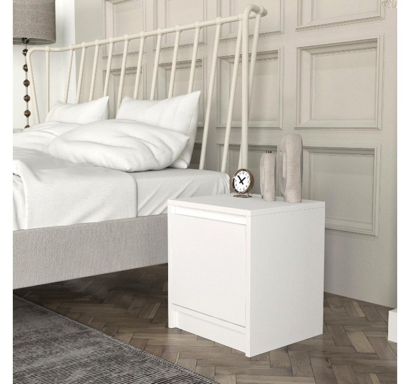 Κομοδίνο Conve Megapap χρώμα λευκό 40x35x45εκ.