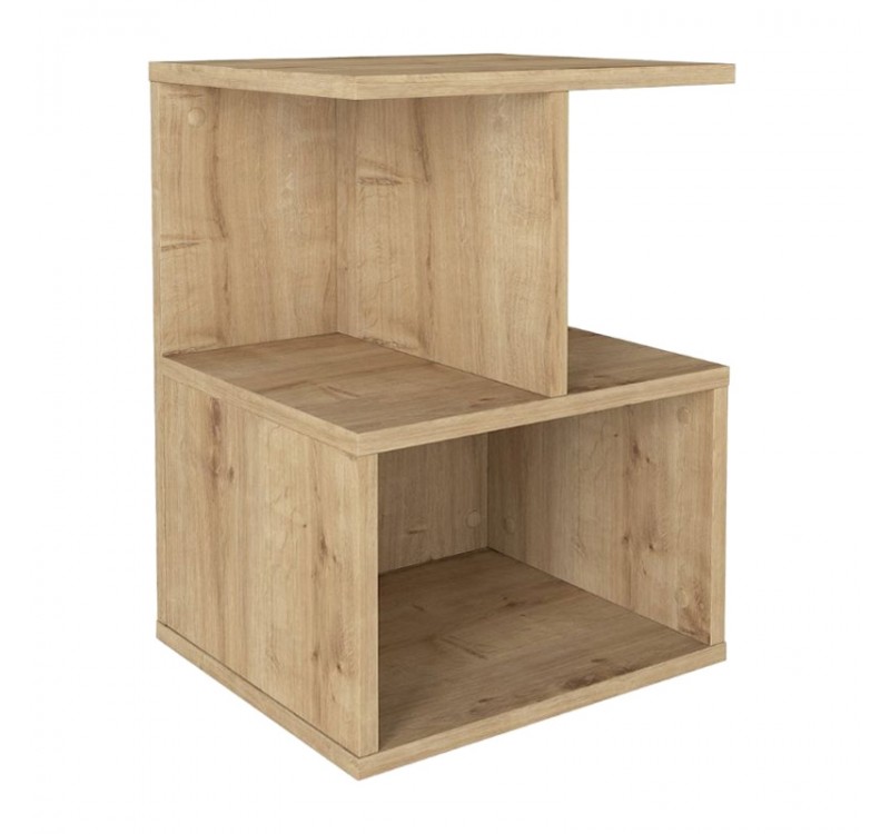 Κομοδίνο - Τραπεζάκι βοηθητικό Entiero Megapap χρώμα sapphire oak 39,8x35x54,6εκ.