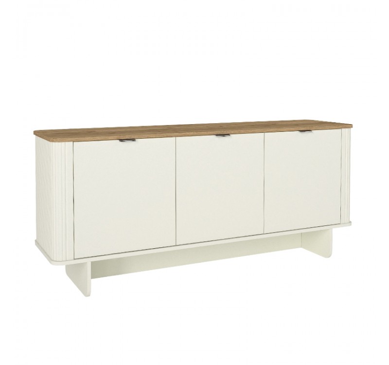 Μπουφές Bohema Megapap χρώμα ivory - sepet oak 180x47x76,6εκ.