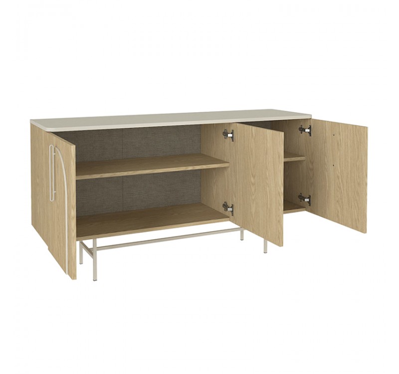 Μπουφές Rebel Megapap χρώμα rota oak - sandstone 150x45x76,5εκ.