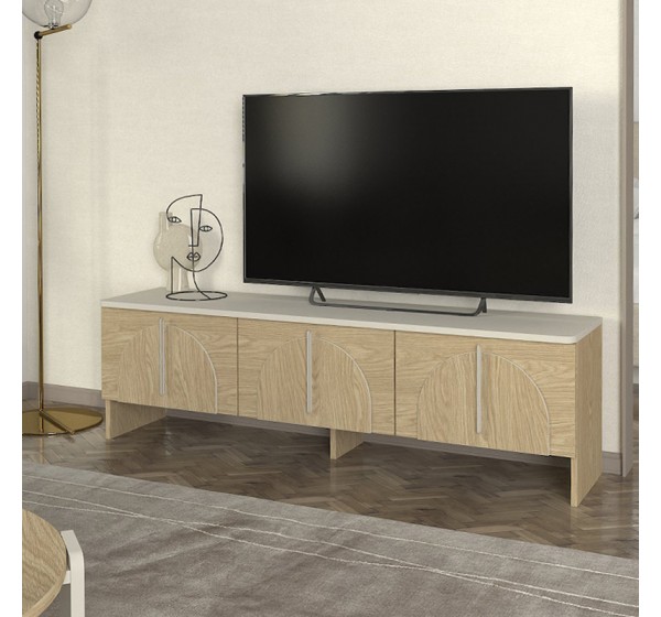 Έπιπλο τηλεόρασης Rebel Megapap χρώμα rota oak - sandstone 150x35x45εκ.