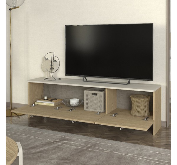 Έπιπλο τηλεόρασης Rebel Megapap χρώμα rota oak - sandstone 150x35x45εκ.