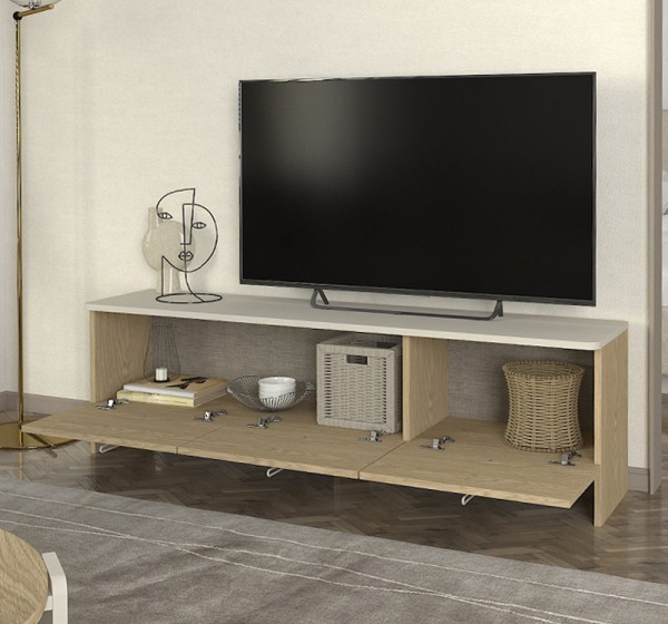 Έπιπλο τηλεόρασης Rebel Megapap χρώμα rota oak - sandstone 150x35x45εκ.