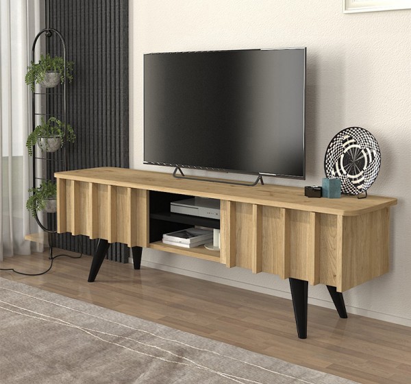 Έπιπλο τηλεόρασης Gemma Megapap χρώμα sepet oak 150x35x46,7εκ.