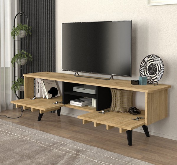 Έπιπλο τηλεόρασης Gemma Megapap χρώμα sepet oak 150x35x46,7εκ.