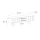 Έπιπλο τηλεόρασης Gemma Megapap χρώμα sepet oak 150x35x46,7εκ.