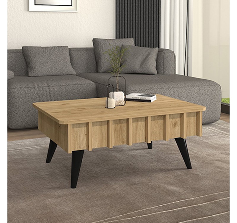 Τραπεζάκι σαλονιού Gemma Megapap χρώμα sepet oak 90x59,6x36,8εκ.