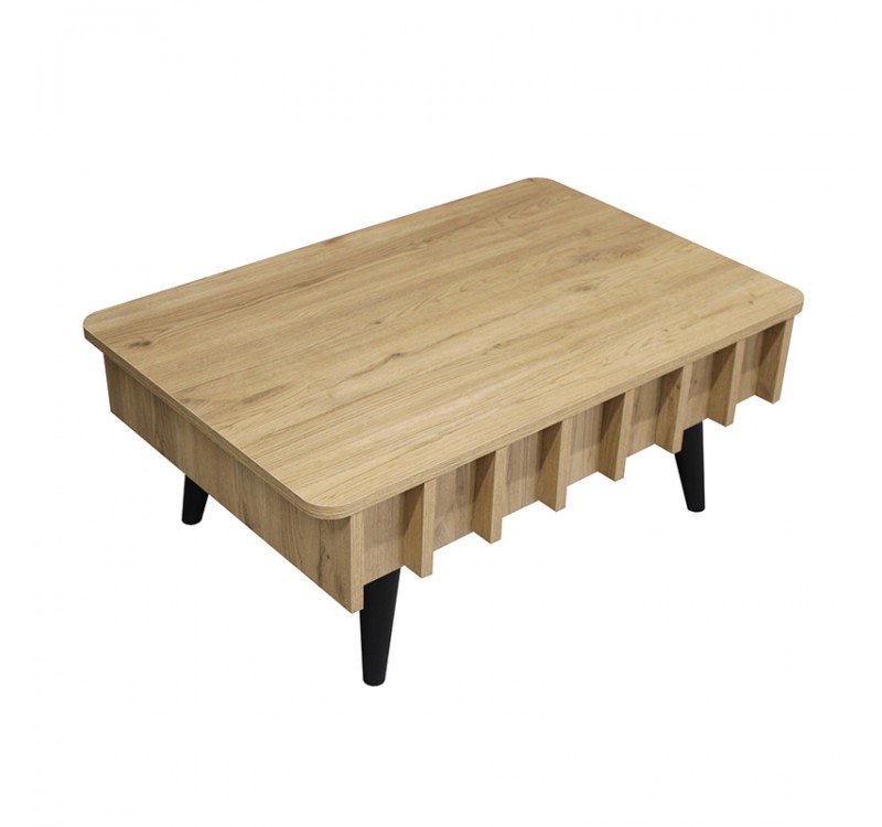 Τραπεζάκι σαλονιού Gemma Megapap χρώμα sepet oak 90x59,6x36,8εκ.
