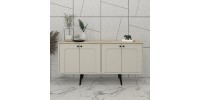 Μπουφές Sevilla Megapap χρώμα sandstone - travertine 150x44,6x72,2εκ.
