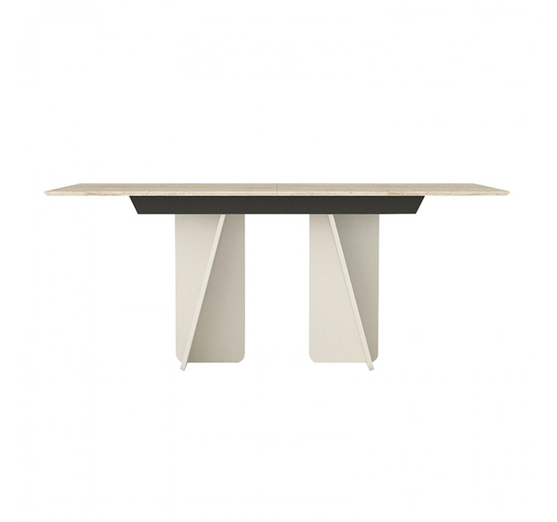 Τραπέζι Sevilla Megapap χρώμα sandstone - travertine 180x90x75εκ.