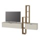 Σύνθεση τηλεόρασης επιτοίχια Edgar χρώμα sandstone - sepet oak 198,4x29,6x148,5εκ.