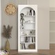 Βιβλιοθήκη Voila Megapap χρώμα λευκό 74x35x180εκ.
