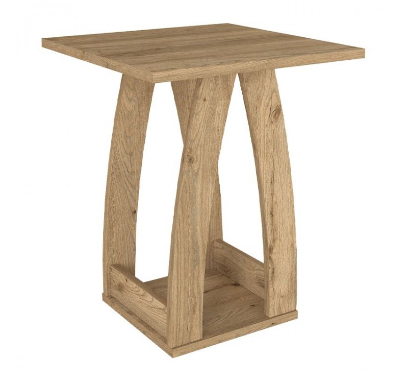 Τραπεζάκι βοηθητικό - Κομοδίνο Deros Megapap χρώμα sepet oak 45x45x56εκ.