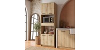 Ντουλάπι κουζίνας - μπάνιου Alvento Megapap χρώμα sapphire oak 60x42x180εκ.