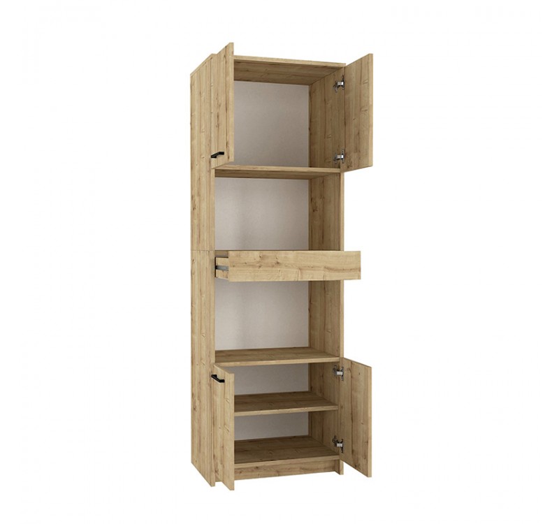 Ντουλάπι κουζίνας - μπάνιου Alvento Megapap χρώμα sapphire oak 60x42x180εκ.