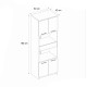Ντουλάπι κουζίνας - μπάνιου Alvento Megapap χρώμα sapphire oak 60x42x180εκ.