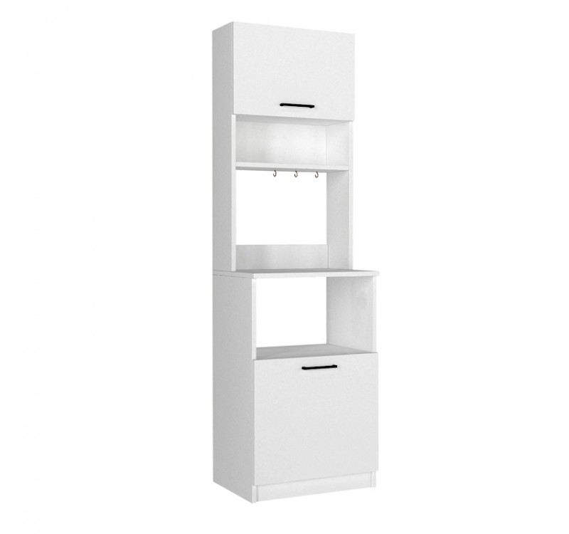 Έπιπλο κουζίνας Tuco 1 Megapap χρώμα λευκό 53,8x40x180εκ.