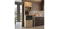 Έπιπλο κουζίνας Tuco 1 Megapap χρώμα sapphire oak 53,8x40x180εκ.