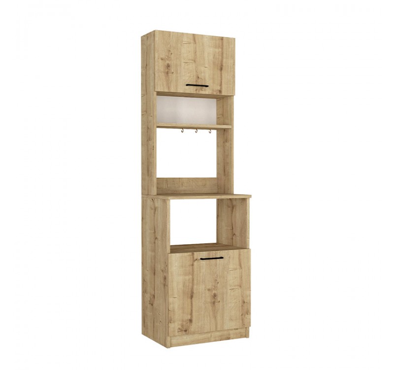 Έπιπλο κουζίνας Tuco 1 Megapap χρώμα sapphire oak 53,8x40x180εκ.
