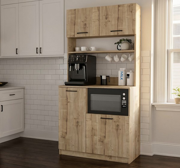 Έπιπλο κουζίνας Tuco 2 Megapap χρώμα sapphire oak 90x40x180εκ.