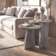 Τραπεζάκι βοηθητικό σετ 3 τμχ Podel Megapap χρώμα γκρι σκυροδέματος Ø29,6x52,1εκ.