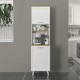 Έπιπλο κουζίνας Potter 1 Megapap χρώμα λευκό - rota oak 53,4x39,6x196,1εκ.