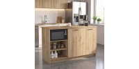 Τραπέζι - Πάγκος κουζίνας Peres Megapap χρώμα sepet oak 150x70x91,8εκ.