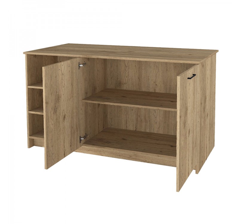 Τραπέζι - Πάγκος κουζίνας Peres Megapap χρώμα sepet oak 150x70x91,8εκ.