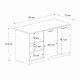 Τραπέζι - Πάγκος κουζίνας Peres Megapap χρώμα sepet oak 150x70x91,8εκ.