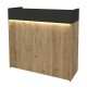 Γραφείο υποδοχής - reception Wilko Megapap με LED χρώμα sepet oak - ανθρακί 113,6x42x110εκ.