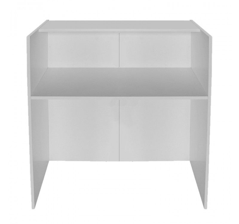 Γραφείο υποδοχής - reception Aloha Megapap με LED χρώμα λευκό - ανθρακί 95,5x40x110,3εκ.