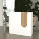 Γραφείο υποδοχής - reception Navita Megapap με LED χρώμα λευκό - sepet oak 113,6x42x111,8εκ.